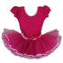 Girls Hot Pink Bow Short Sleeve Ballet Dress S (9-24M)-XL (6-8) - SophiasStyle.com